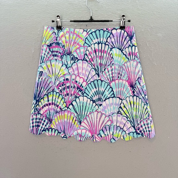 Lilly Pulitzer - women’s mini skirt Seashell Caden Scalloped hem multicolored 6 - Picture 4 of 6